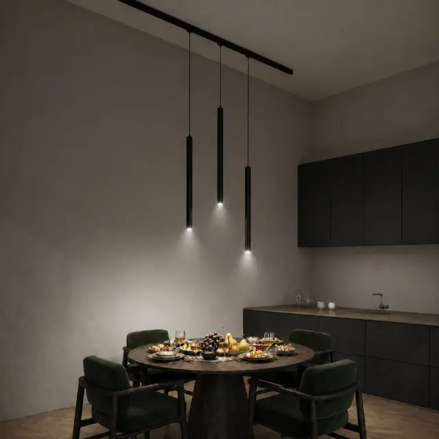Трековый светильник ST Luce ST683.446.08 СКАЙЛАЙН 48V — черный, ракурс 6