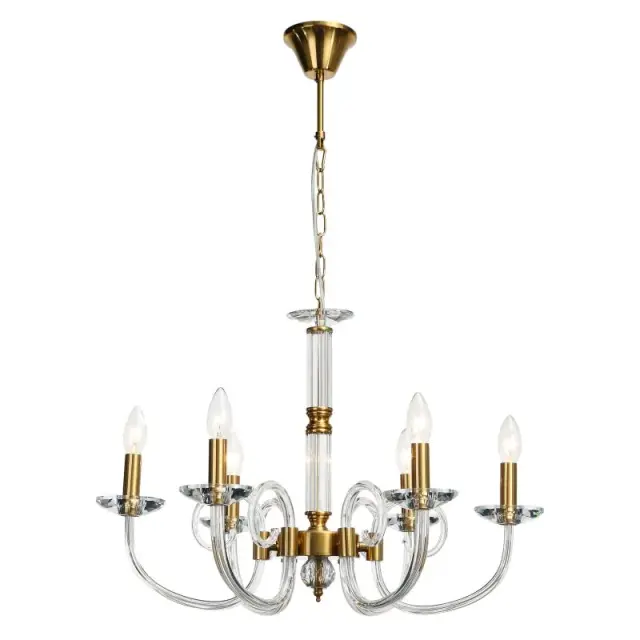 Люстра Stilfort 1050/03/06P GLASS | ГЛАСС — золотой