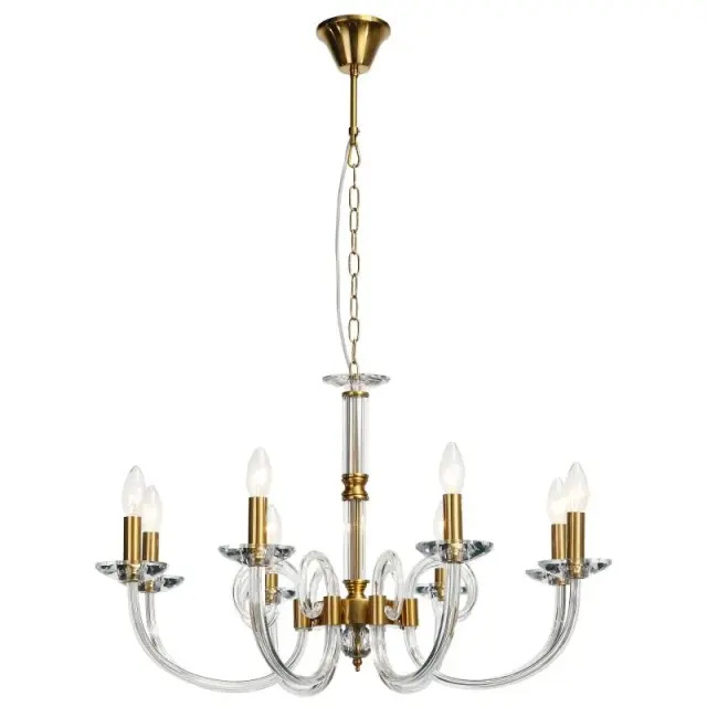 Люстра Stilfort 1050/03/08P GLASS | ГЛАСС — золотой