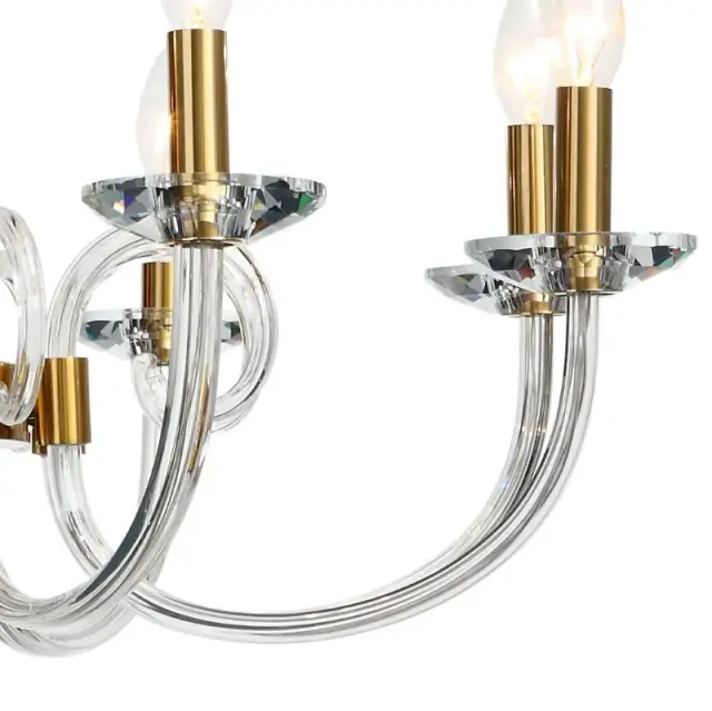 Люстра Stilfort 1050/03/08P GLASS | ГЛАСС — золотой, ракурс 3