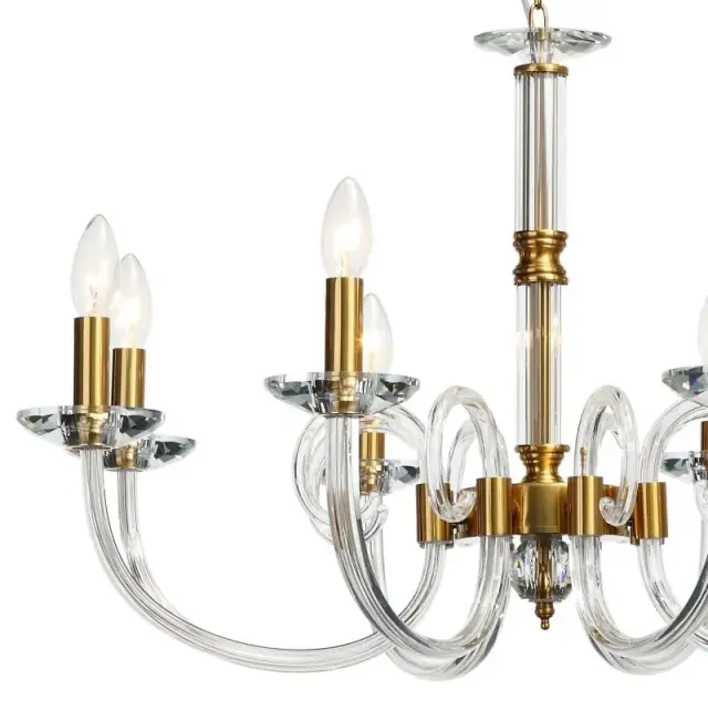 Люстра Stilfort 1050/03/08P GLASS | ГЛАСС — золотой, ракурс 5