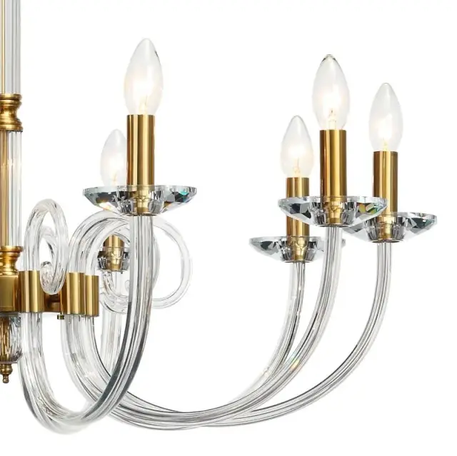 Люстра Stilfort 1050/03/10P GLASS | ГЛАСС — золотой, ракурс 3