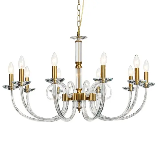 Люстра Stilfort 1050/03/10P GLASS | ГЛАСС — золотой, ракурс 4