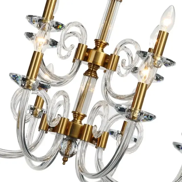 Люстра Stilfort 1050/03/12P GLASS | ГЛАСС — золотой, ракурс 3
