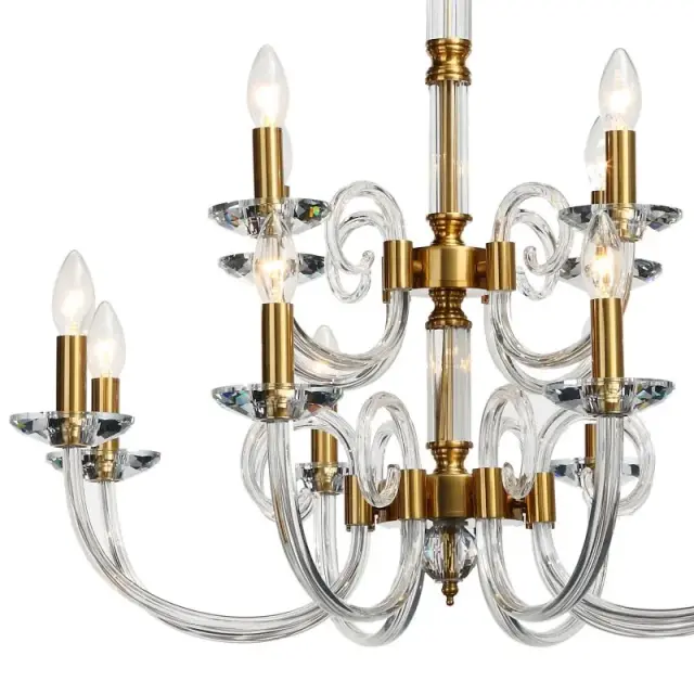 Люстра Stilfort 1050/03/12P GLASS | ГЛАСС — золотой, ракурс 4