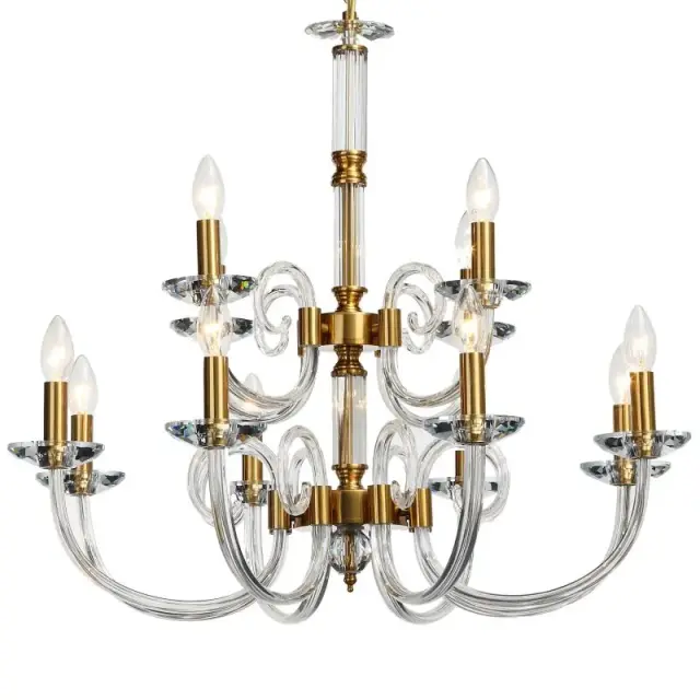 Люстра Stilfort 1050/03/12P GLASS | ГЛАСС — золотой, ракурс 4
