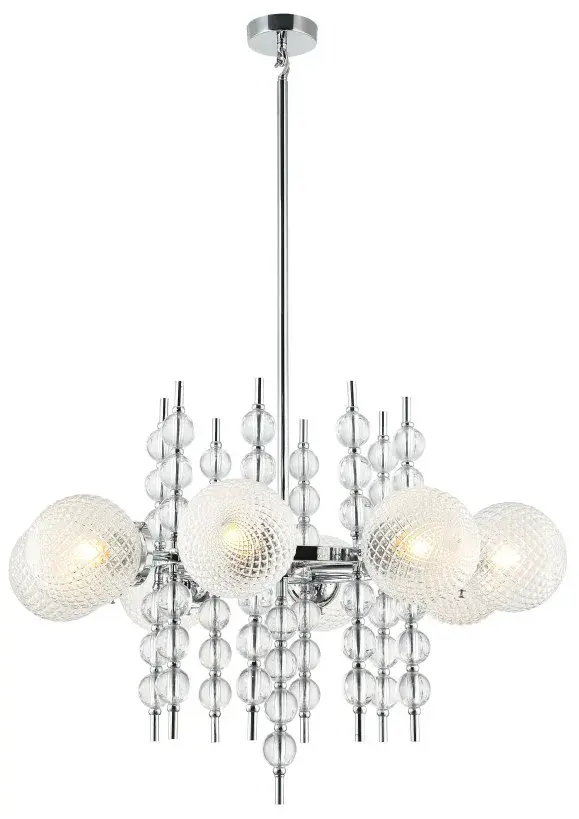 Люстра Stilfort 2120/09/08P QUEENLY | КВИНЛИ — хром, ракурс 3