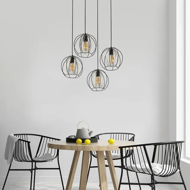 Люстра TK Lighting 6598 JAULA — черный, ракурс 2