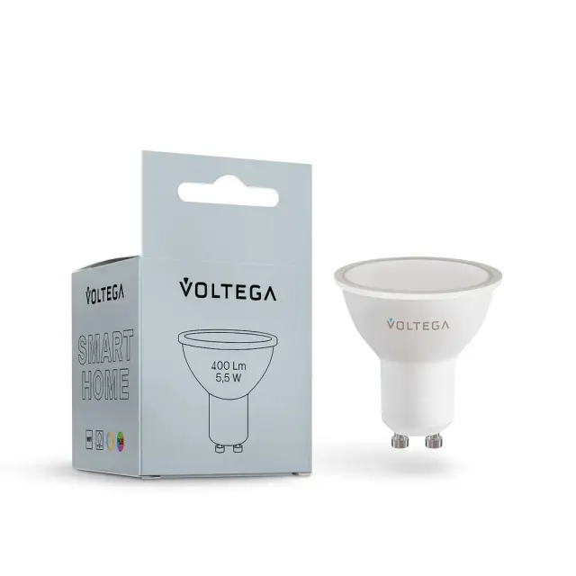 Светодиодная лампа Wi-Fi MR16 GU10 5,5Вт Цветная (RGB) + Комбинированная (MIX) диммируемая 110° — матовый