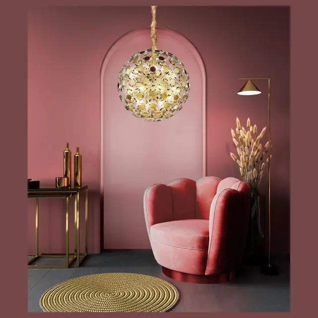 Светильник Wertmark WE109.23.303 BRUNELLA — золотой, ракурс 5