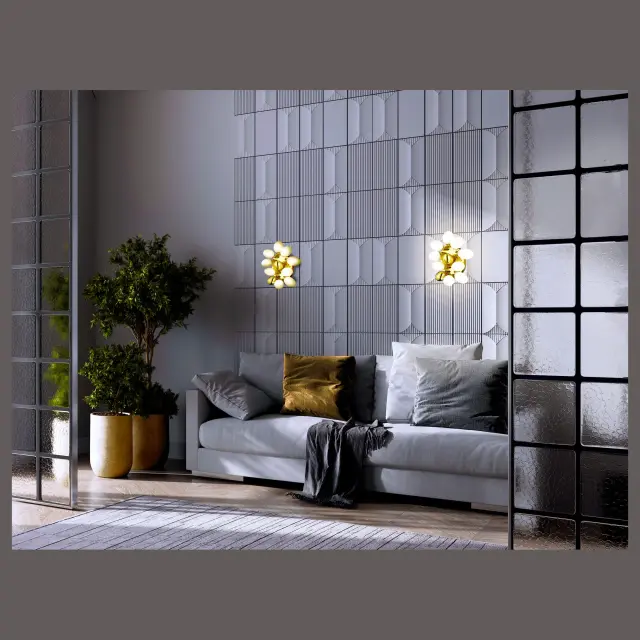 Бра Wertmark WE232.09.301 OLIVIA — золотой, ракурс 2